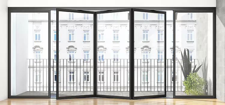 Premium Material Balcony Doors Brownwood