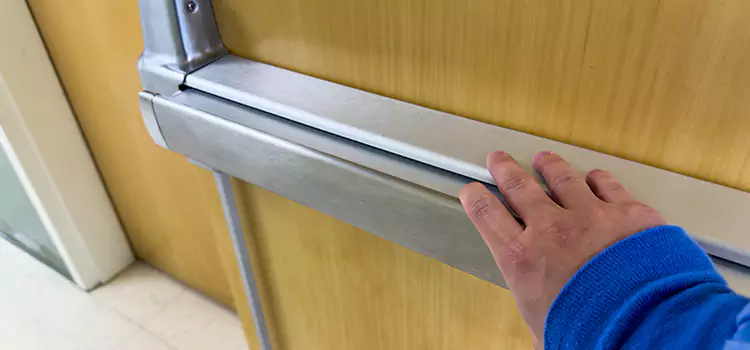 Installing a Push Bar on a Door Brownwood